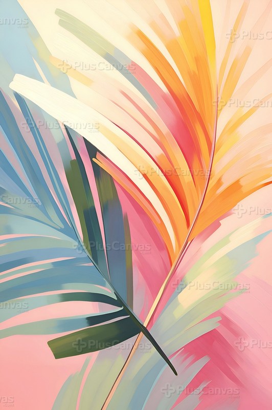 Palmiye Yaprakları - Kanvas Dekor görseli.