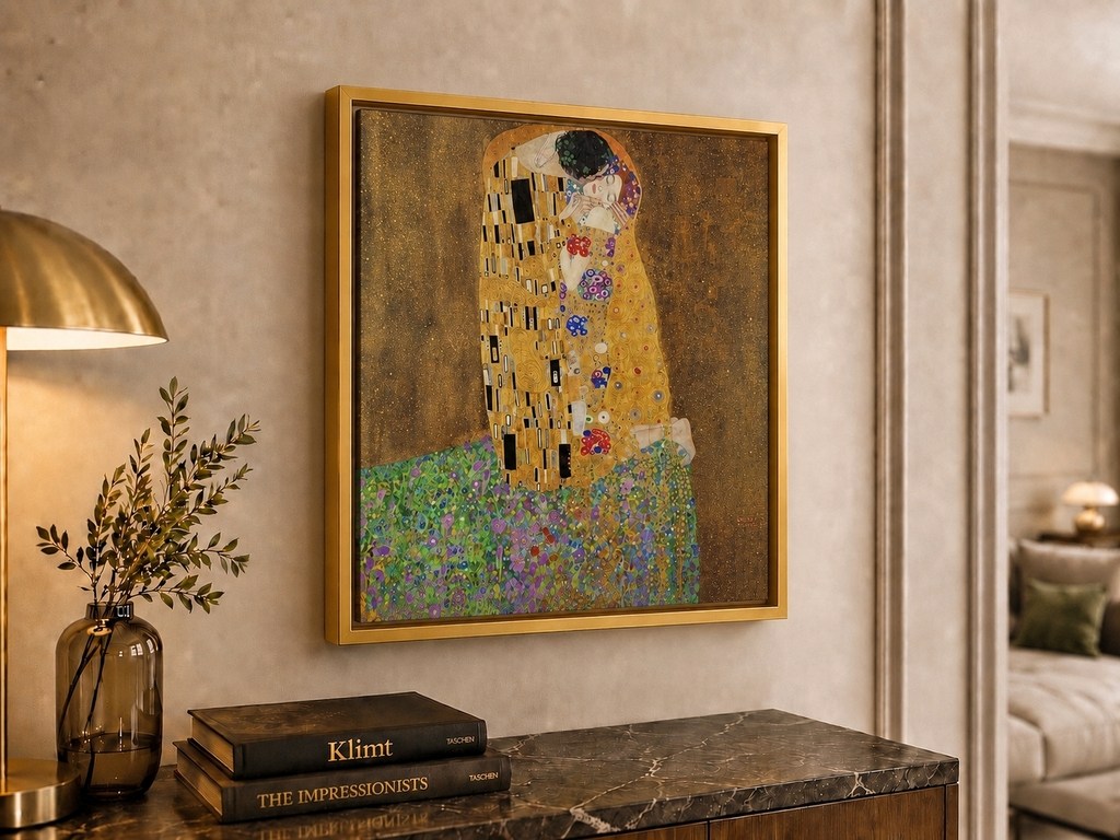 The Kiss Kanvas Tablo Klimt