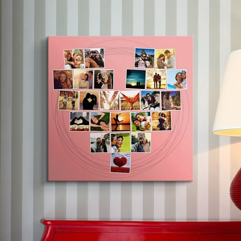 25 Fotoğraftan Pembe Kalp görseli.