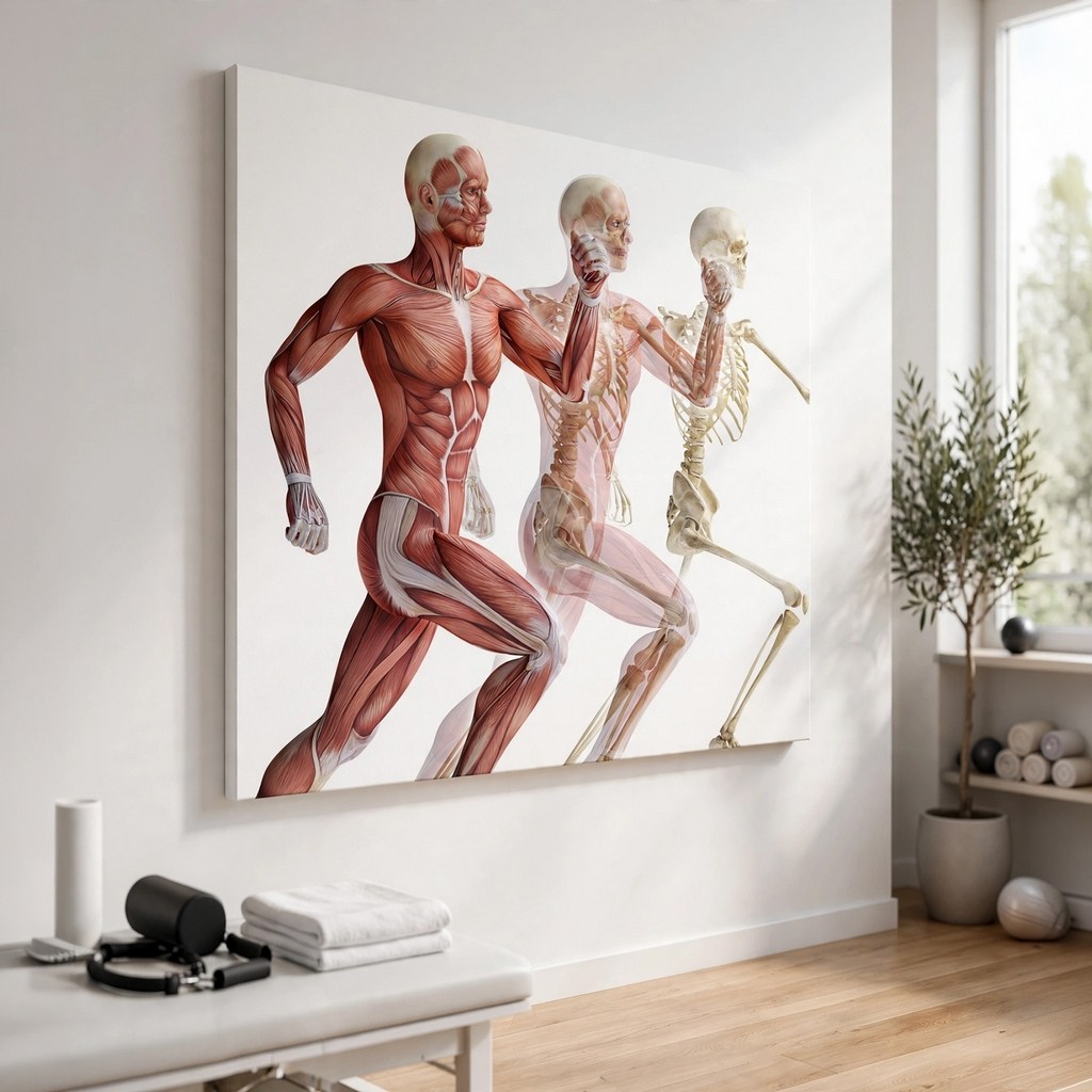 İnsan Anatomisi - Eğitim ve Motivasyon Kanvas Tablo - PlusCanvas