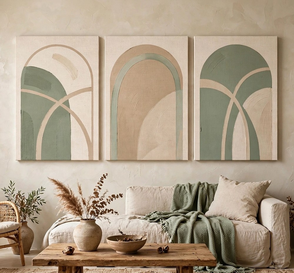 Japandi Boho minimalist kanvas tablolar - PlusCanvas