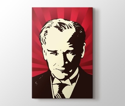 Ataturk Renkli Siluet Kanvas Tablo Burada Pluscanvas