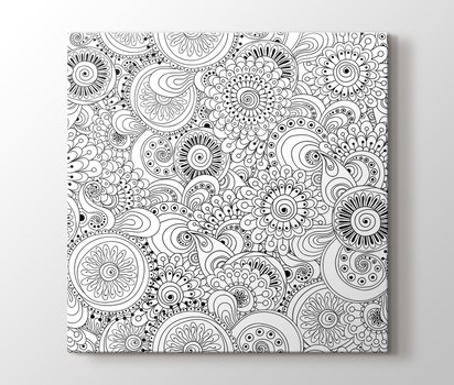 Floral Mandala Tablo Burada Pluscanvas