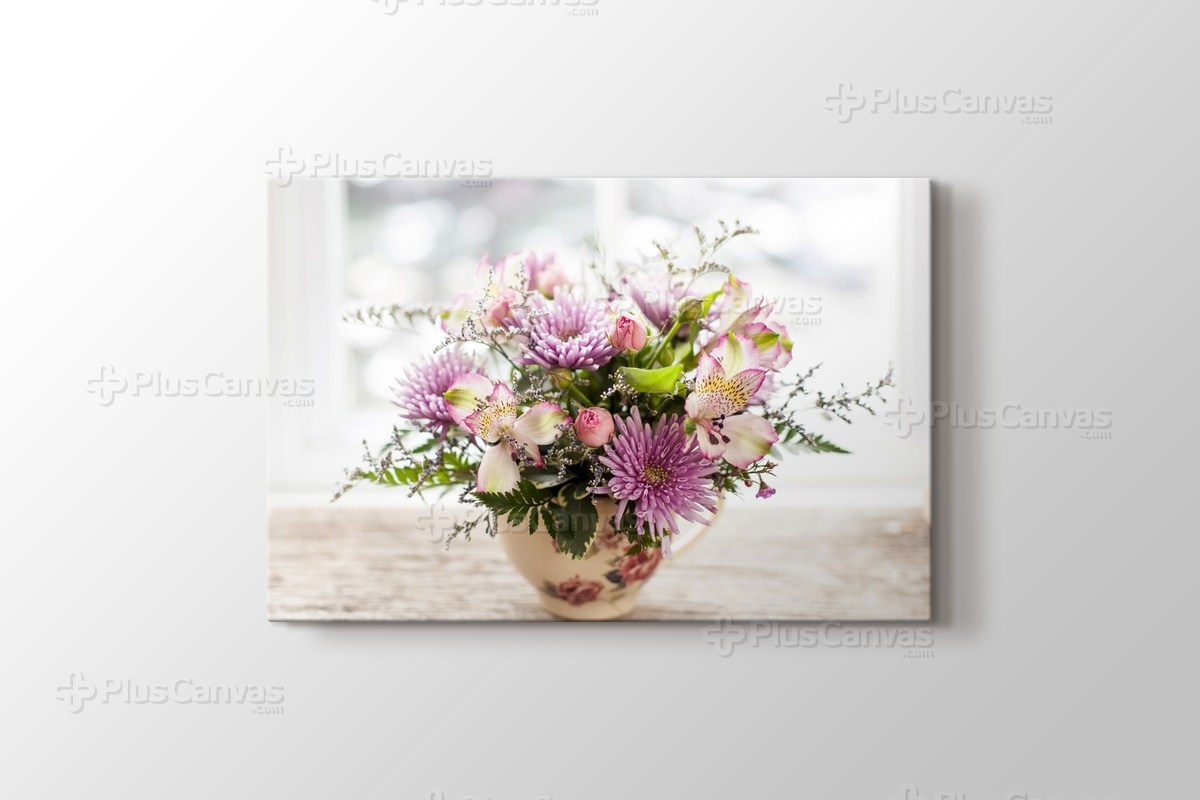 Vazoda Cicekler Kanvas Tablo Burada Pluscanvas