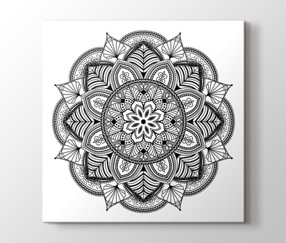 Cicek Desenli Mandala Tablo Burada Pluscanvas