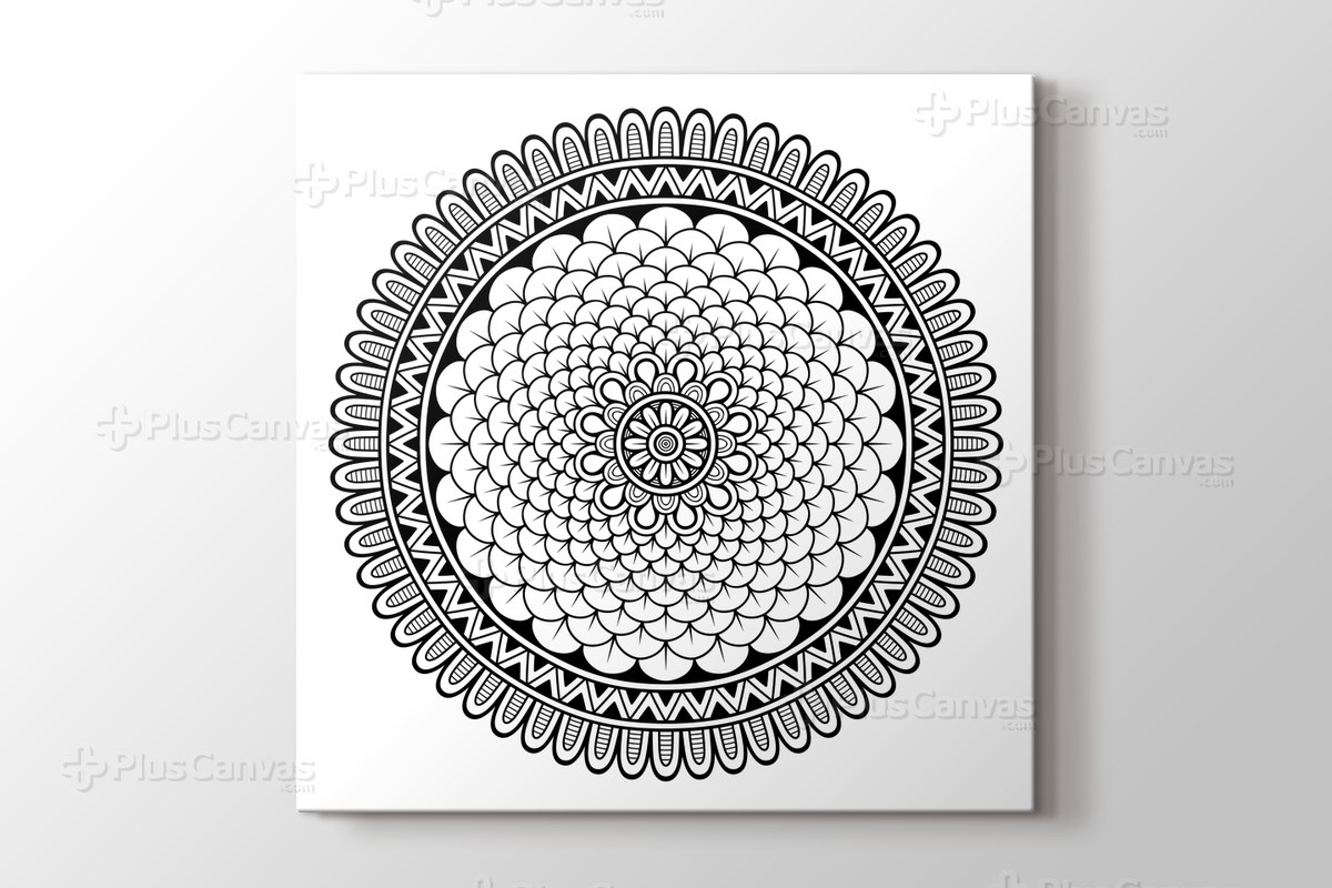 Radyal Desenli Mandala Tablo Burada Pluscanvas