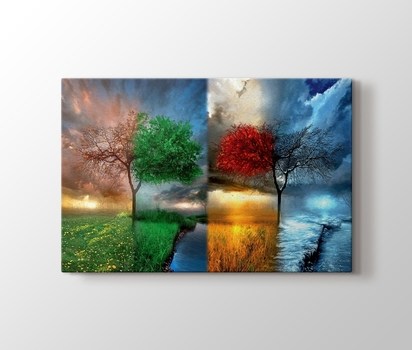 Zazzle 4 Mevsim Sonbahar Ve Kis Kanvas Tablo Burada Pluscanvas