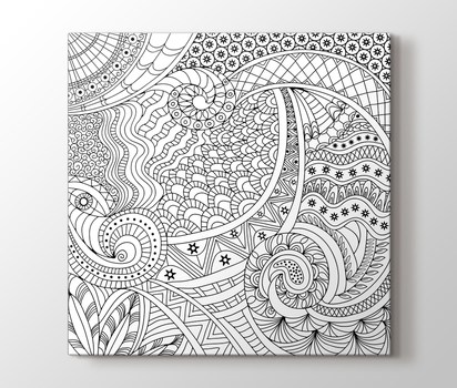 Soyut Yildizli Mandala Tablo Burada Pluscanvas