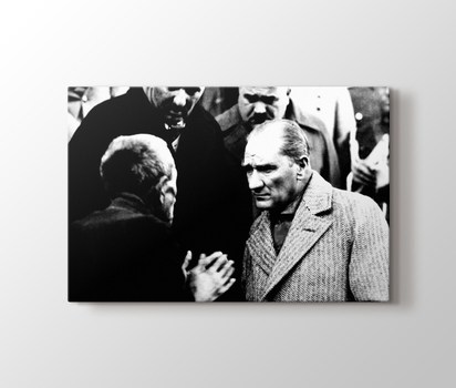 Ataturk Vatandasi Dinlerken Kanvas Tablo Burada Pluscanvas