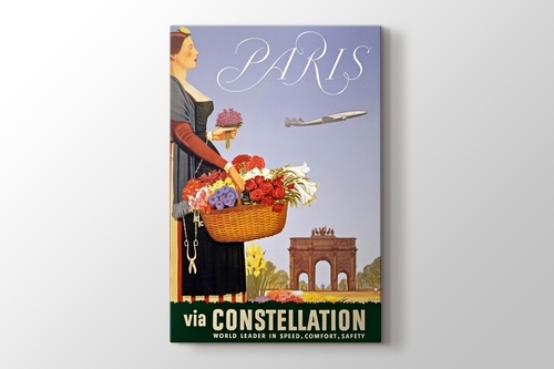 Paris Vintage Havayolu Posteri görseli.