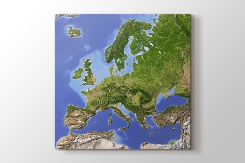 Avrupa Fiziki Harita görseli.