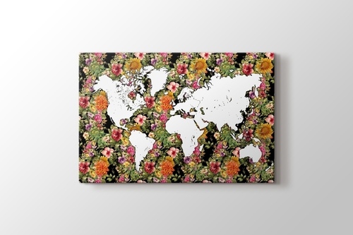 World Map Floral görseli.