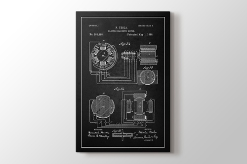 Tesla Electro Magnetic Motor Patent görseli.