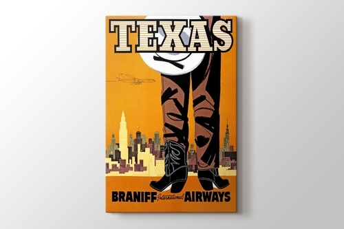 Texas Vintage Havayolu Posteri görseli.