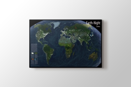Dünya Gece Görünüş Haritası görseli.