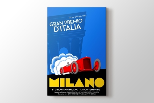 1937 Milano Formula 1 Posteri görseli.