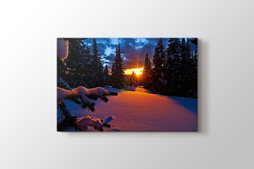 Colorado - Sunset and Snowy Mountain görseli.