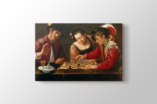 The Chess Game - Caravaggio görseli.