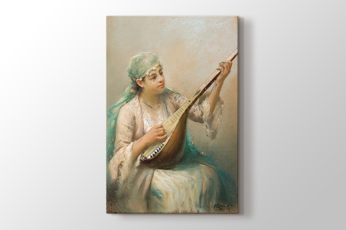 Woman Playing a String Instrument görseli.
