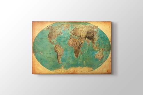 Eski Dünya Haritası 1938 görseli.