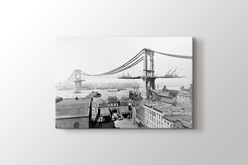 Manhattan Köprüsü 1909 görseli.