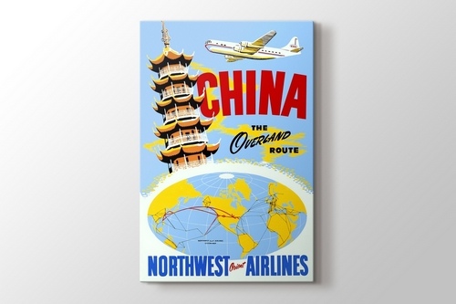 China Vintage Havayolu Posteri görseli.