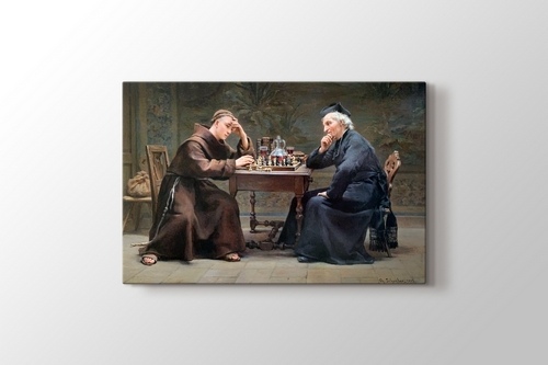 Game of chess - Charles Baptiste Schreiber görseli.