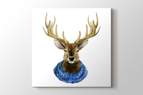 Watercolor Handsome Deer görseli.