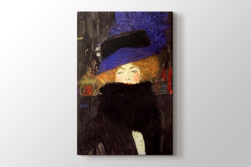 Lady with Hat and Feather Boa görseli.