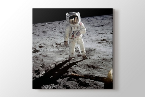 Buzz Aldrin on the Moon görseli.