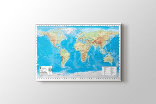 Dünya Fiziki Haritası görseli.