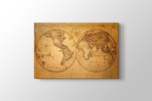 Eski Dünya Haritası 1793 görseli.