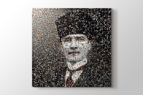 Atatürk Mozaik Kanvas Tablo görseli.