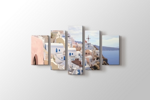 Santorini Yünanistan - Manzara Tablo görseli.
