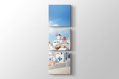 Santorini Yünanistan - Seyahat Tablo görseli.