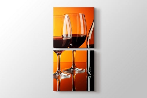 Red Wine over Orange Wall görseli.