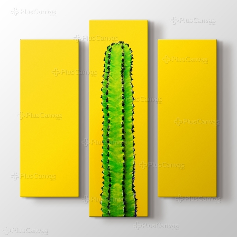Green Cactus on Yellow görseli.