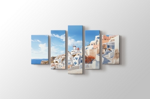 Santorini Yünanistan - Seyahat Tablo görseli.