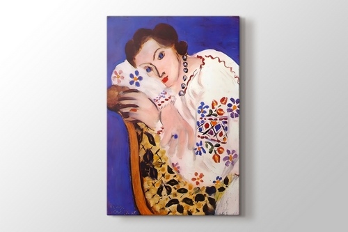 Woman in a Patterned Blouse • Henri Matisse görseli.