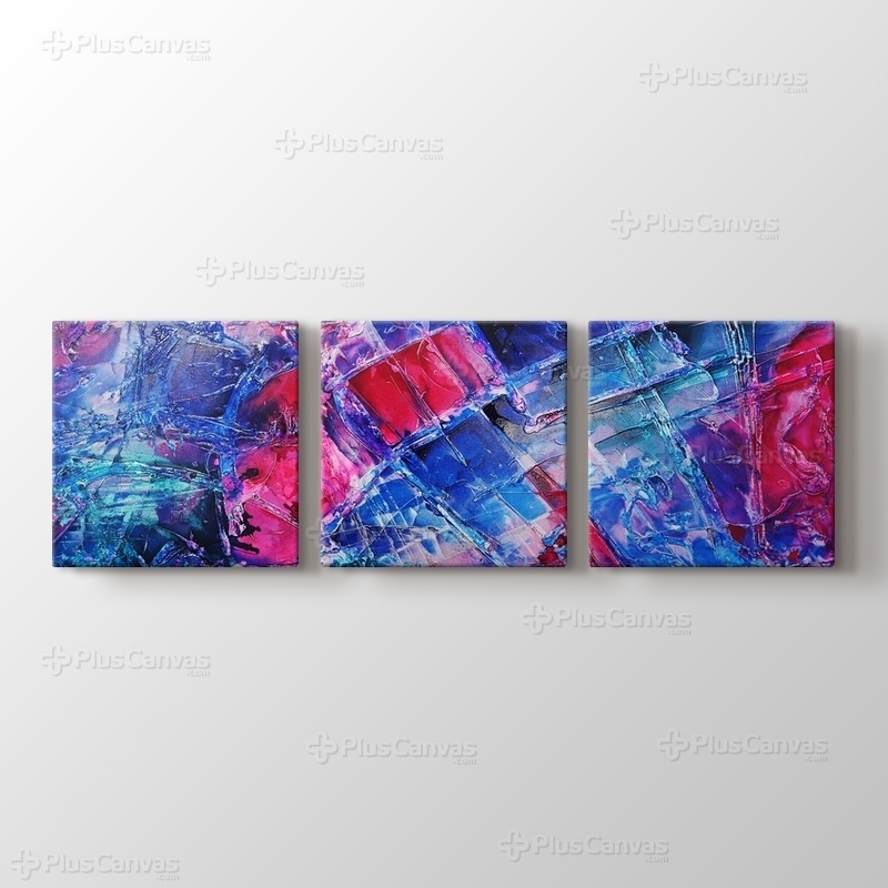 Blue pink purple abstract görseli.