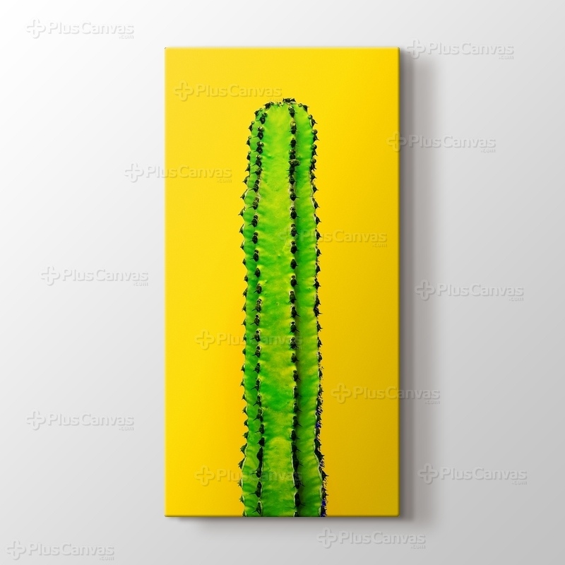 Green Cactus on Yellow görseli.