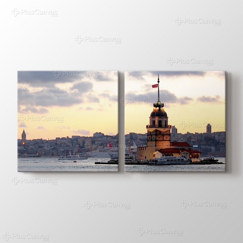 Kız Kulesi ve İstanbul silüeti görseli.