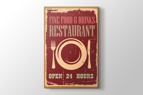 Vintage Restoran Afişi görseli.