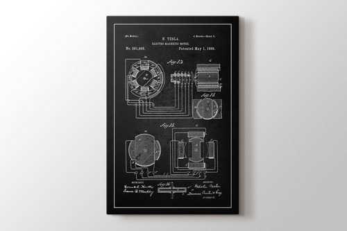 Tesla Electro Magnetic Motor Patent görseli.