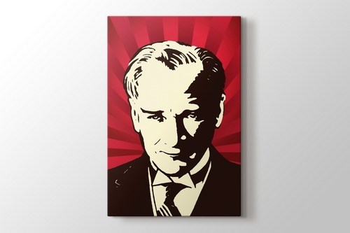 Atatürk renkli silüet görseli.