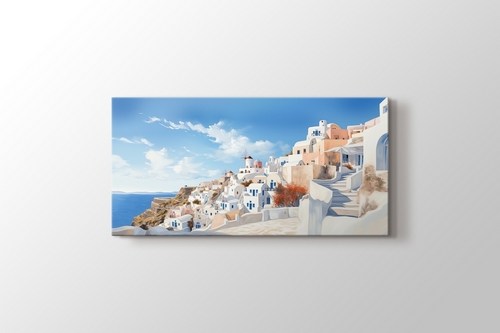 Santorini Yünanistan - Seyahat Tablo görseli.