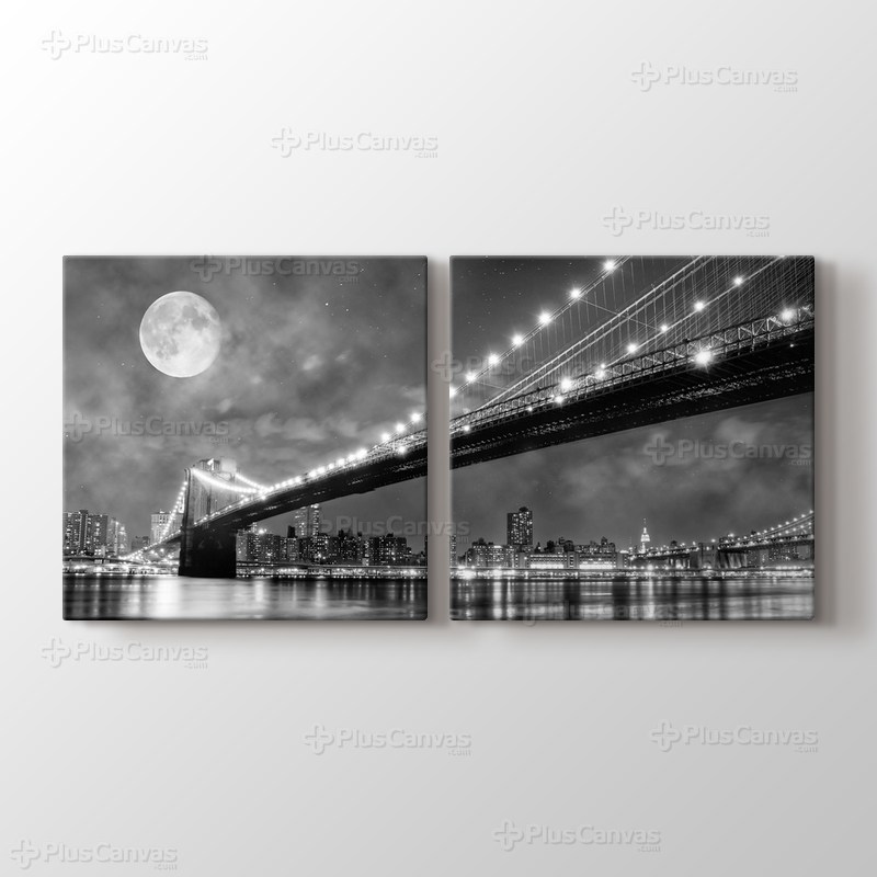 Brooklyn Bridge at Night görseli.