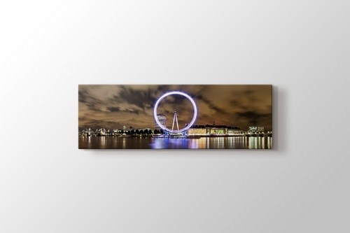 Wide Panorama of London Eye and River Thames görseli.