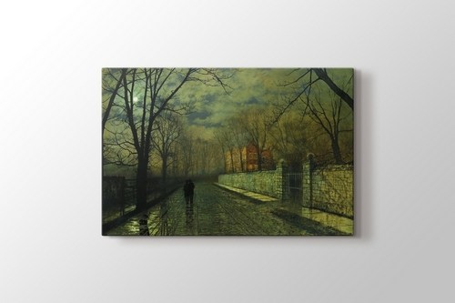 Figures in a Moonlit Lane After Rain görseli.