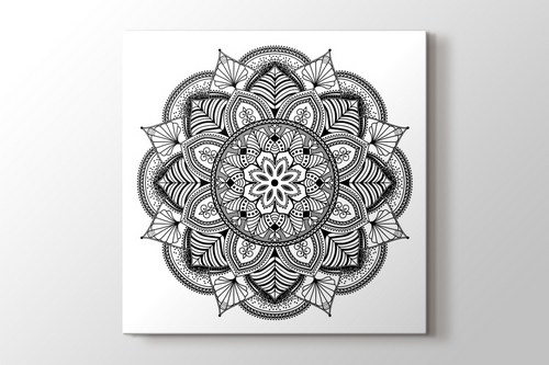 Çiçek desenli mandala tablo görseli.